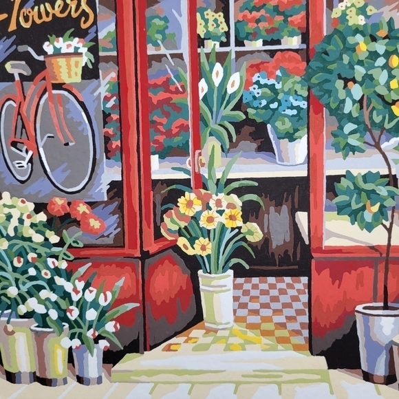 The Flower Shop Advanced Paint By Number 11×14 Finished Acrylic Painting - Picture 8 of 15